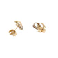 Yellow and White Gold Double Open Bracket Style Earrings