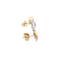 Yellow and White Gold Double Open Bracket Style Earrings