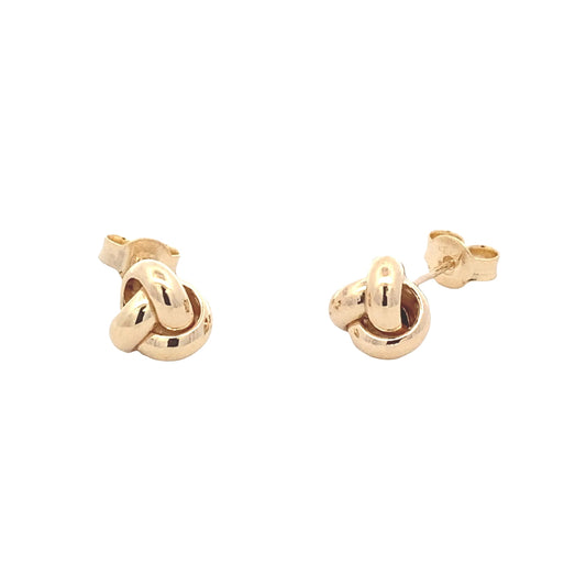 Yellow Gold 3 Strand Knot Earrings