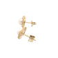 Yellow Gold Fresh Water Pearl Stud Earrings