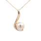 Yellow Gold Fancy Style Fresh Water Pearl Pendant