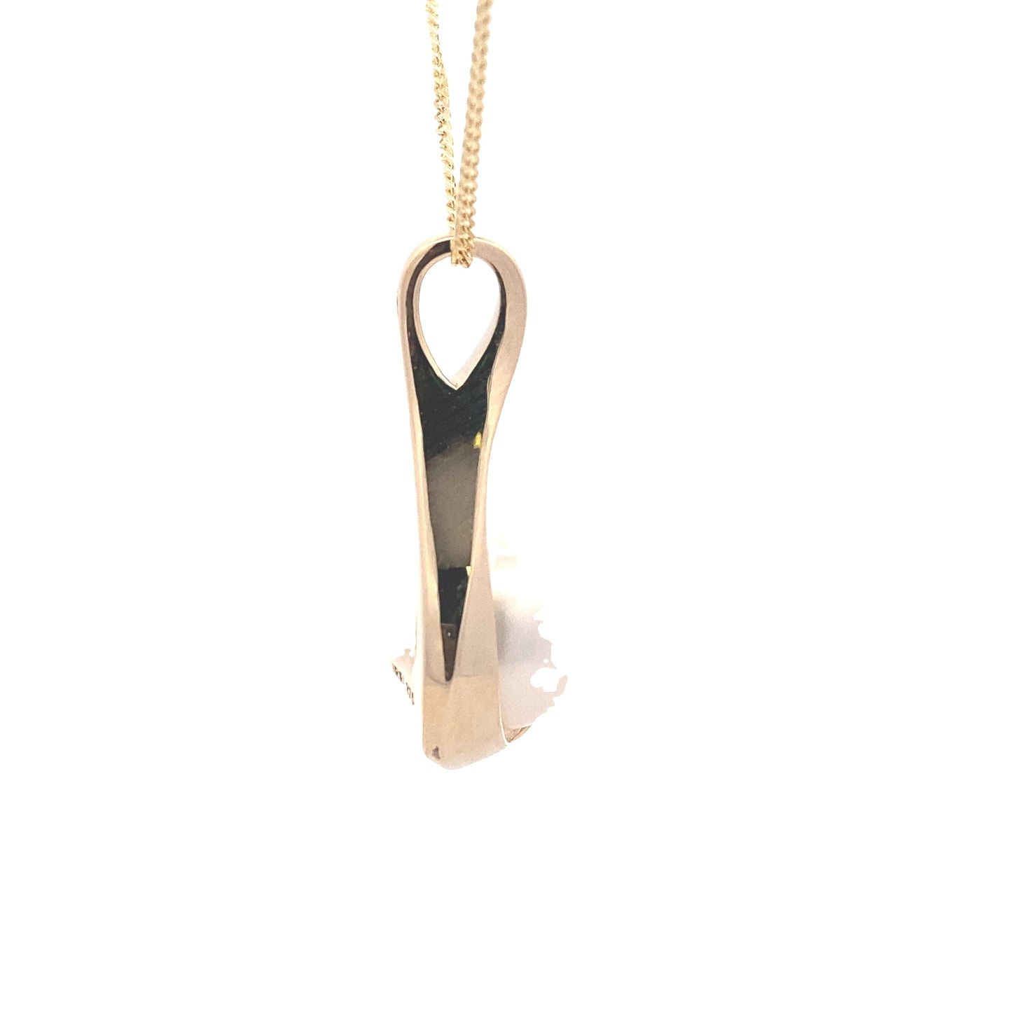 Yellow Gold Fancy Style Fresh Water Pearl Pendant