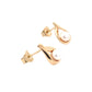 Yellow Gold Teardrop Style Fresh Water Pearl Earrings
