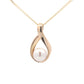 Yellow Gold Teardrop Style Fresh Water Pearl Pendant