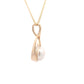 Yellow Gold Teardrop Style Fresh Water Pearl Pendant