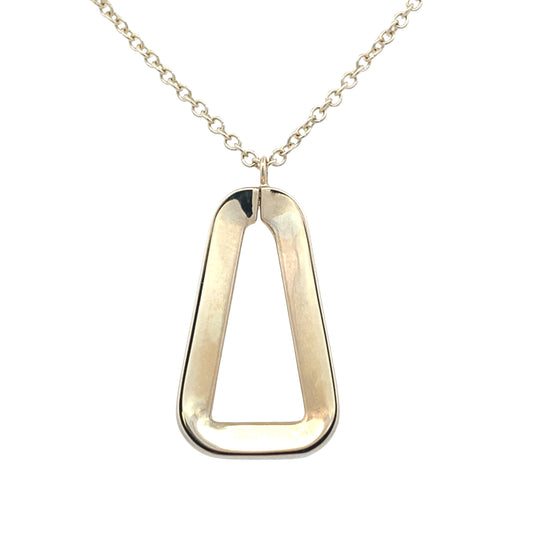 Yellow Gold Chunky Open Triangle Pendant