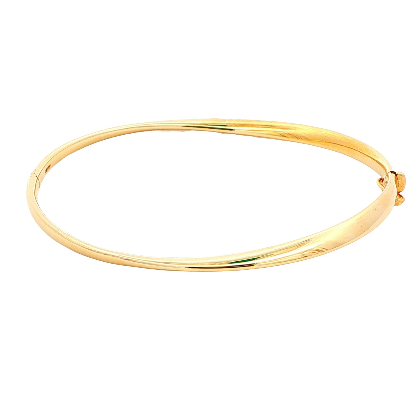 Yellow Gold 4mm Twisted Profile Bangle
