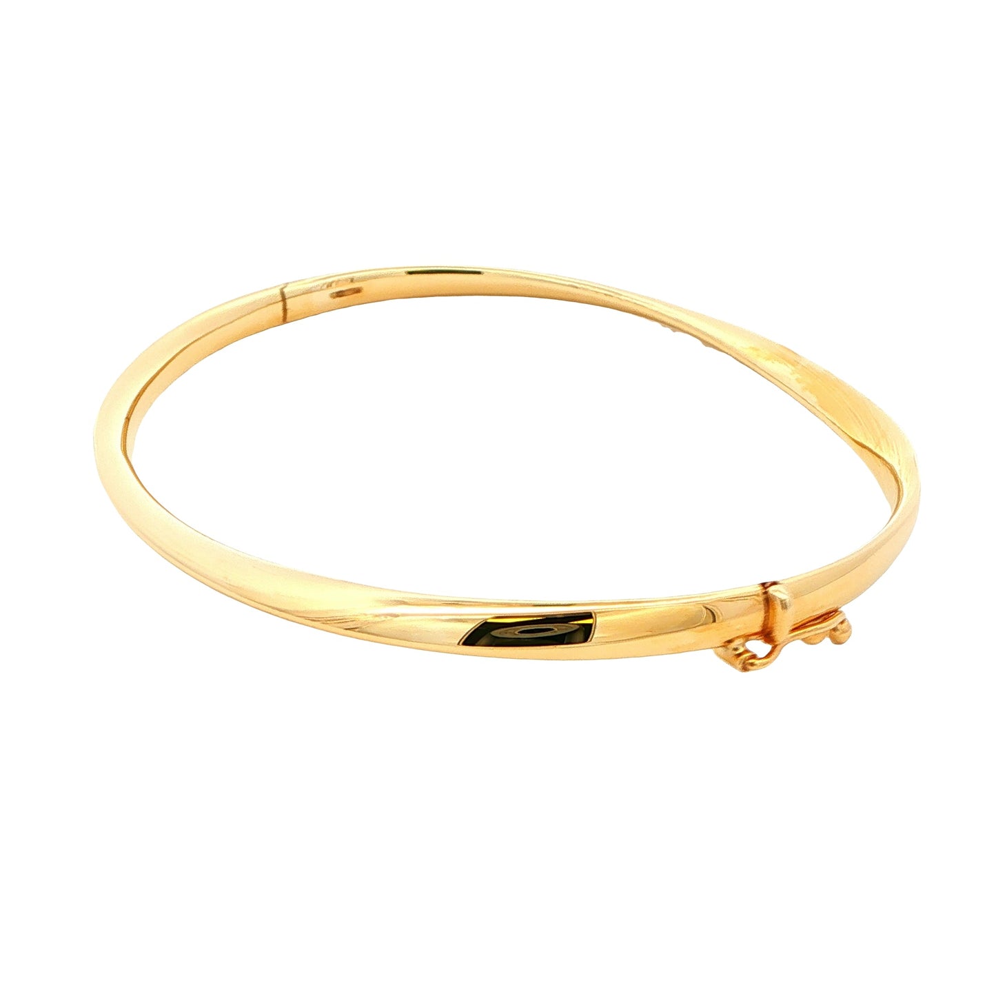 Yellow Gold 4mm Twisted Profile Bangle