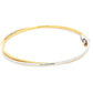 Yellow and White Gold Cross-Over Bangle