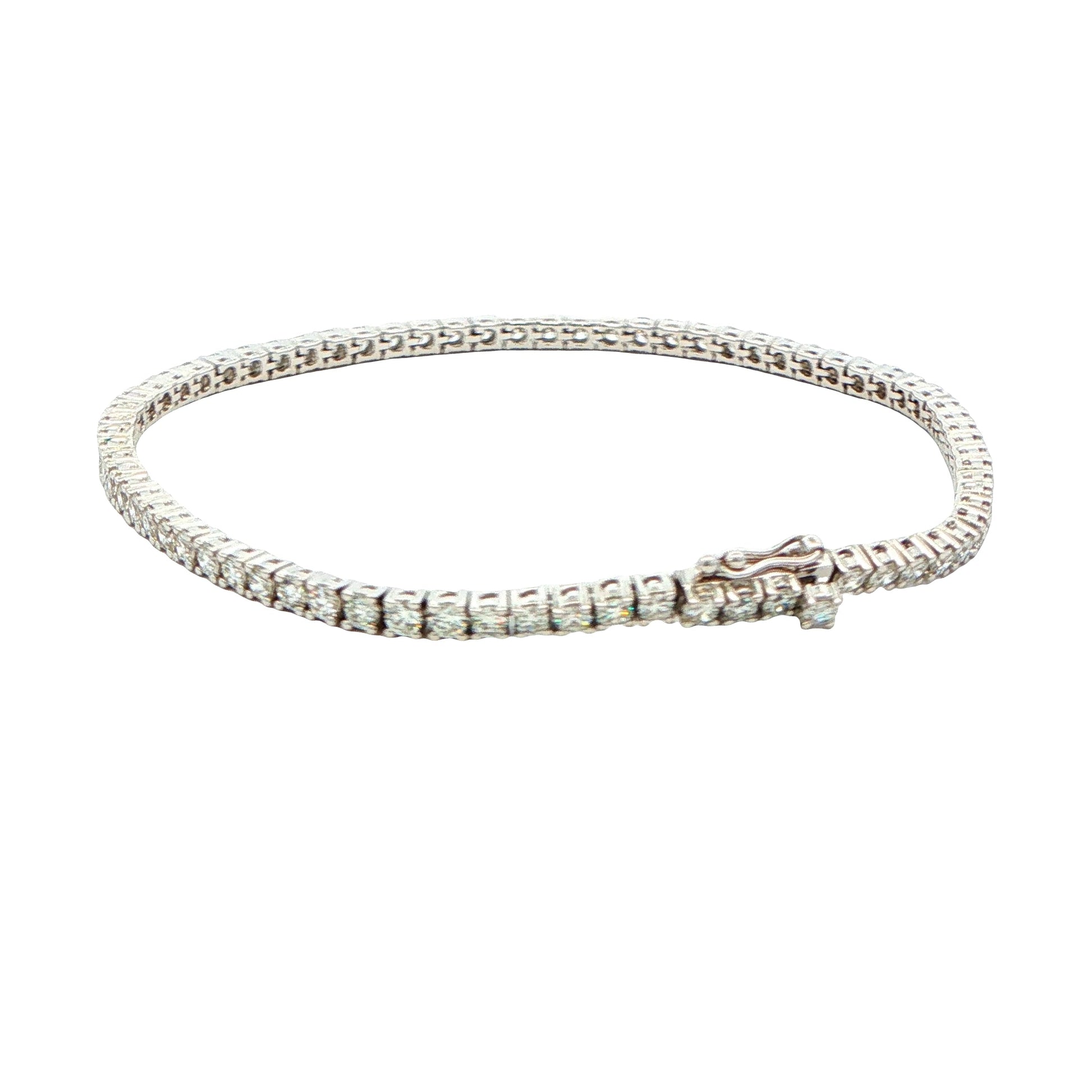 Round Brilliant Cut Diamond Tennis Bracelet - 3.18cts Gardiner Brothers