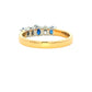 Sapphire and diamond oval shaped 5 stone ring