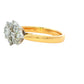 Emerald and Round Brilliant Cut Diamond Cluster Ring - 1.02cts