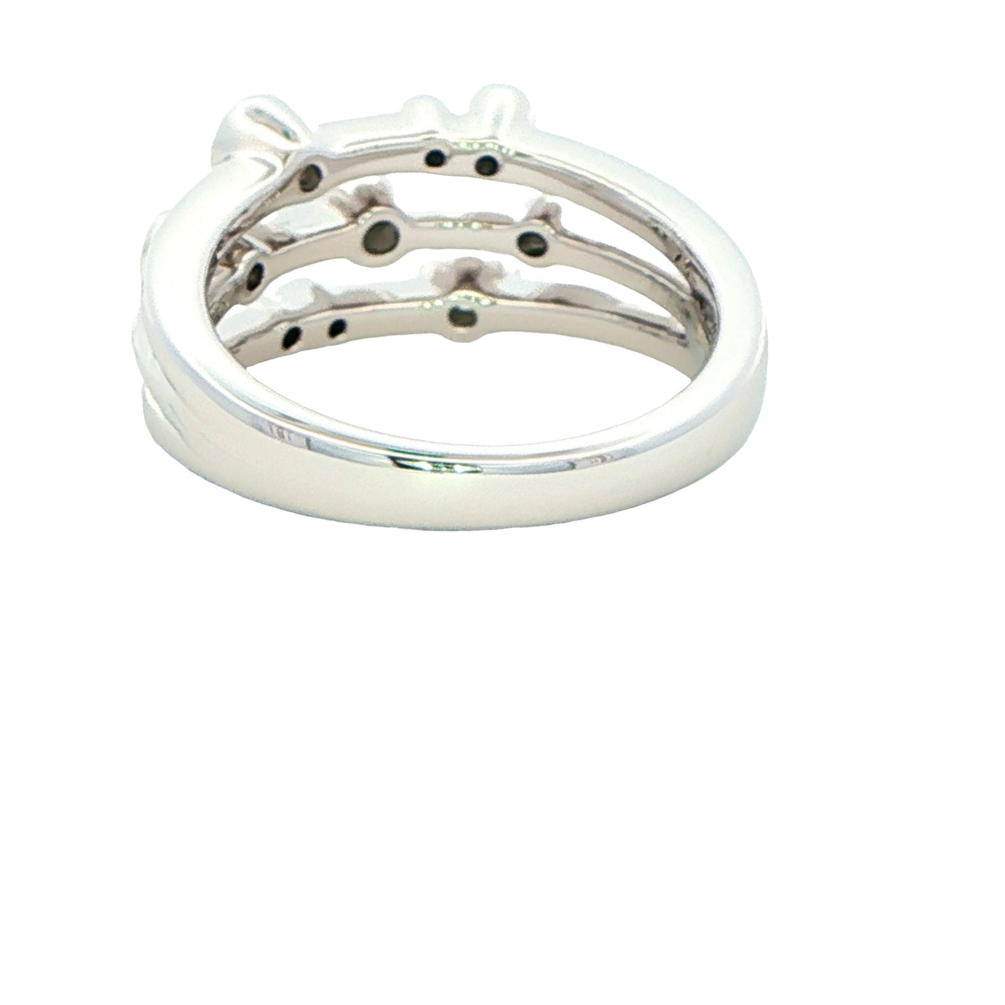 ROUND BRILLIANT CUT DIAMOND BUBBLE STYLE RING - 0.40cts