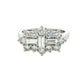 Platinum Round Brilliant and Baguette Cut Diamond Cluster Ring - 1.53cts Gardiner Brothers