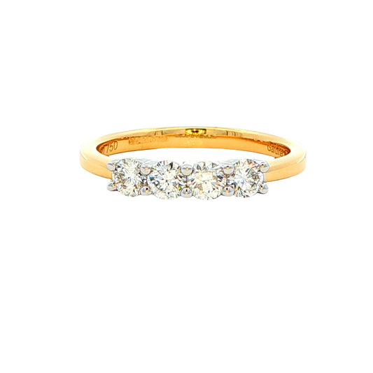 Round Brilliant Cut Diamond 4 Stone Ring - 0.50cts Gardiner Brothers
