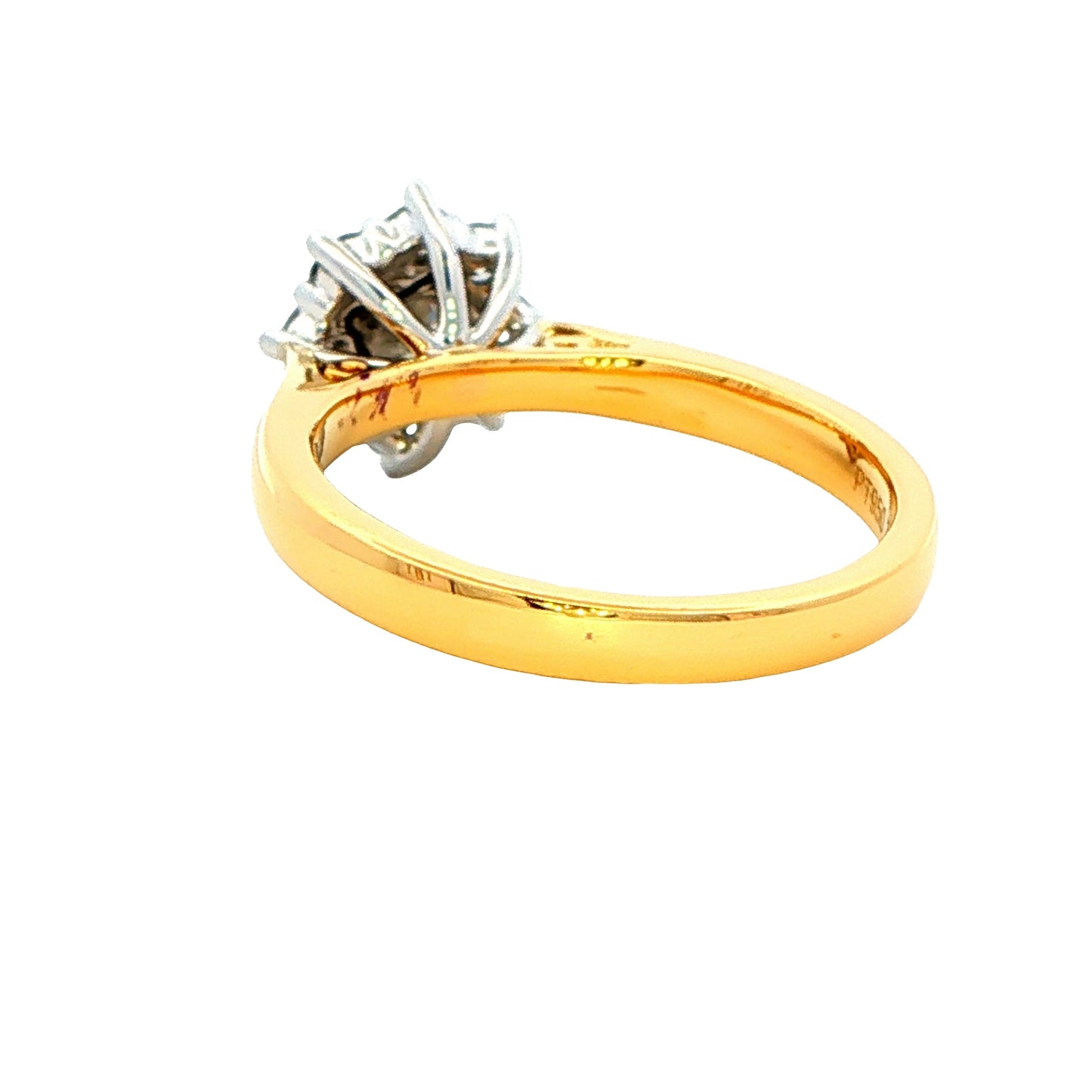 Yellow Gold Round Brilliant Cut Diamond 9 Stone Cluster Ring - 0.75cts Gardiner Brothers
