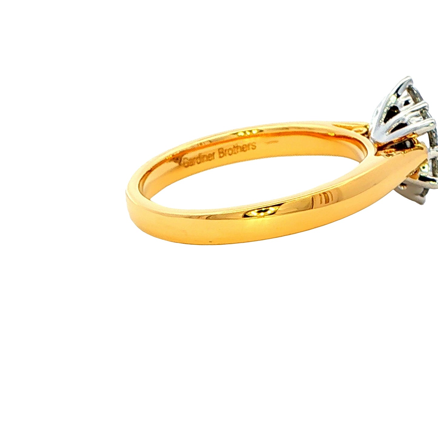 Yellow Gold Round Brilliant Cut Diamond 7 Stone Cluster Ring - 0.79cts Gardiner Brothers