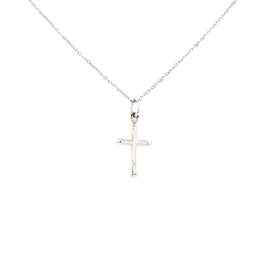 White Gold Cross Pendant Gardiner Brothers