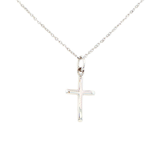 White Gold Cross Pendant Gardiner Brothers