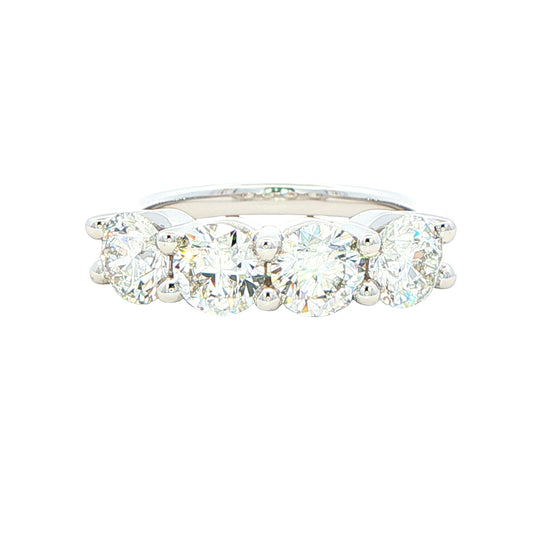 Round Brilliant cut diamond 4 stone eternity ring - 2.40cts