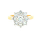 Yellow Gold Round Brilliant Cut Diamond 9 Stone Cluster Ring - 1.61cts Gardiner Brothers