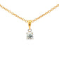 Round brilliant cut diamond solitaire pendant - 0.30cts