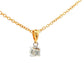 Round brilliant cut diamond solitaire pendant - 0.30cts