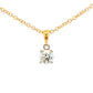 Round brilliant cut diamond solitaire pendant - 0.50cts