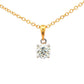Round brilliant cut diamond solitaire pendant - 0.60cts Gardiner Brothers