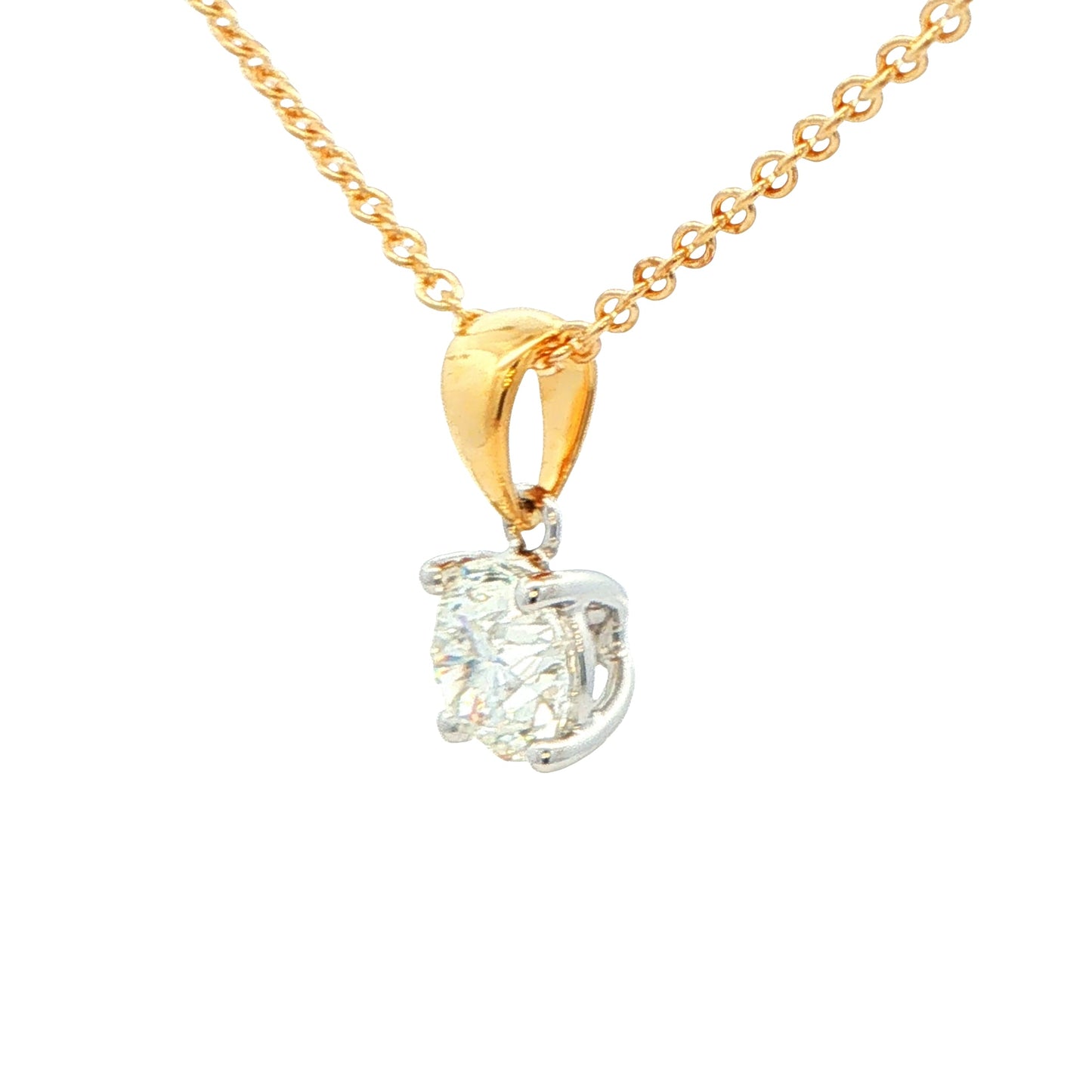 Round Brilliant cut diamond solitaire pendant - 1.00cts