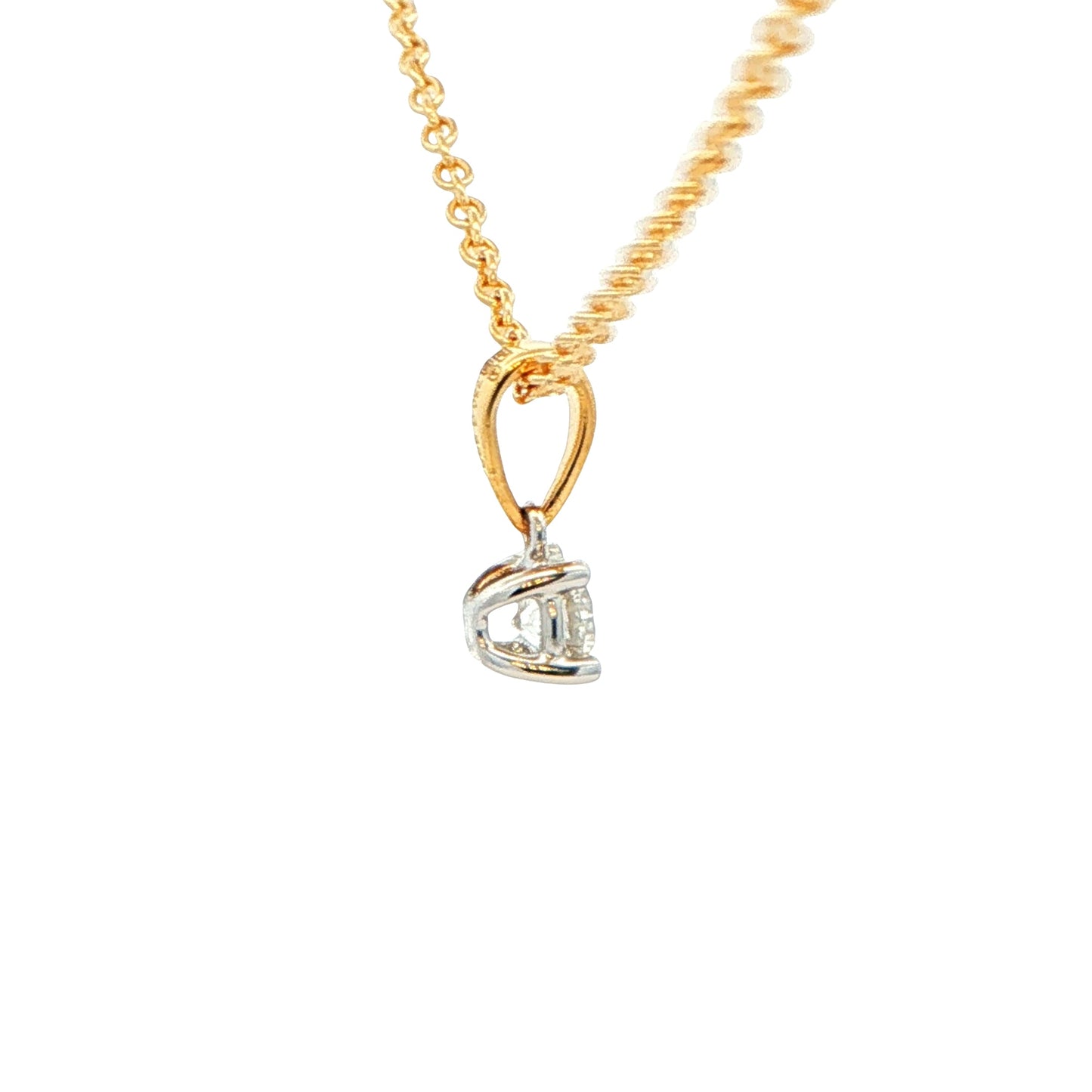 Round Brilliant Cut Diamond Solitaire Pendant - 0.20cts Gardiner Brothers