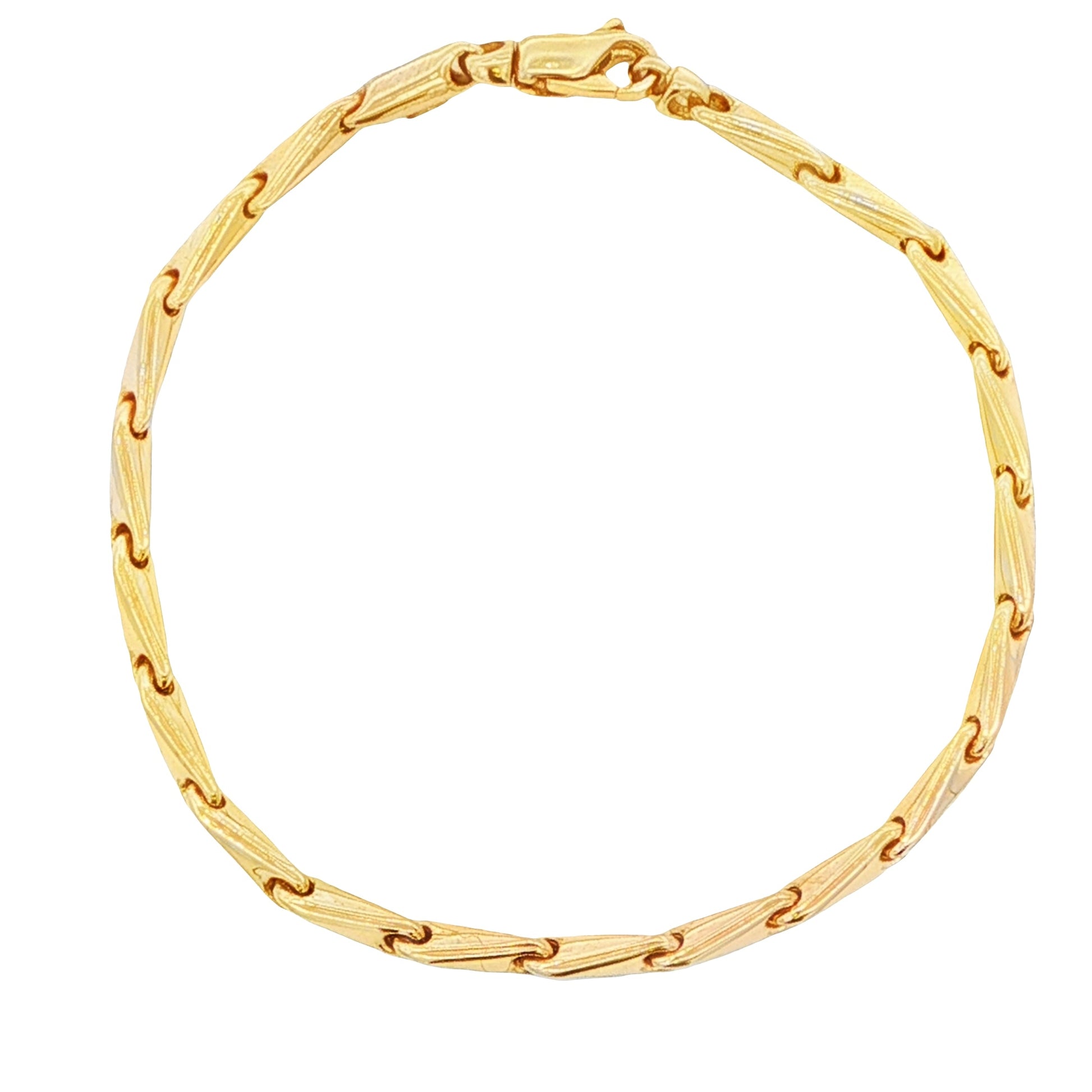 Yellow Gold 'ArrowHead' Link Bracelet Gardiner Brothers