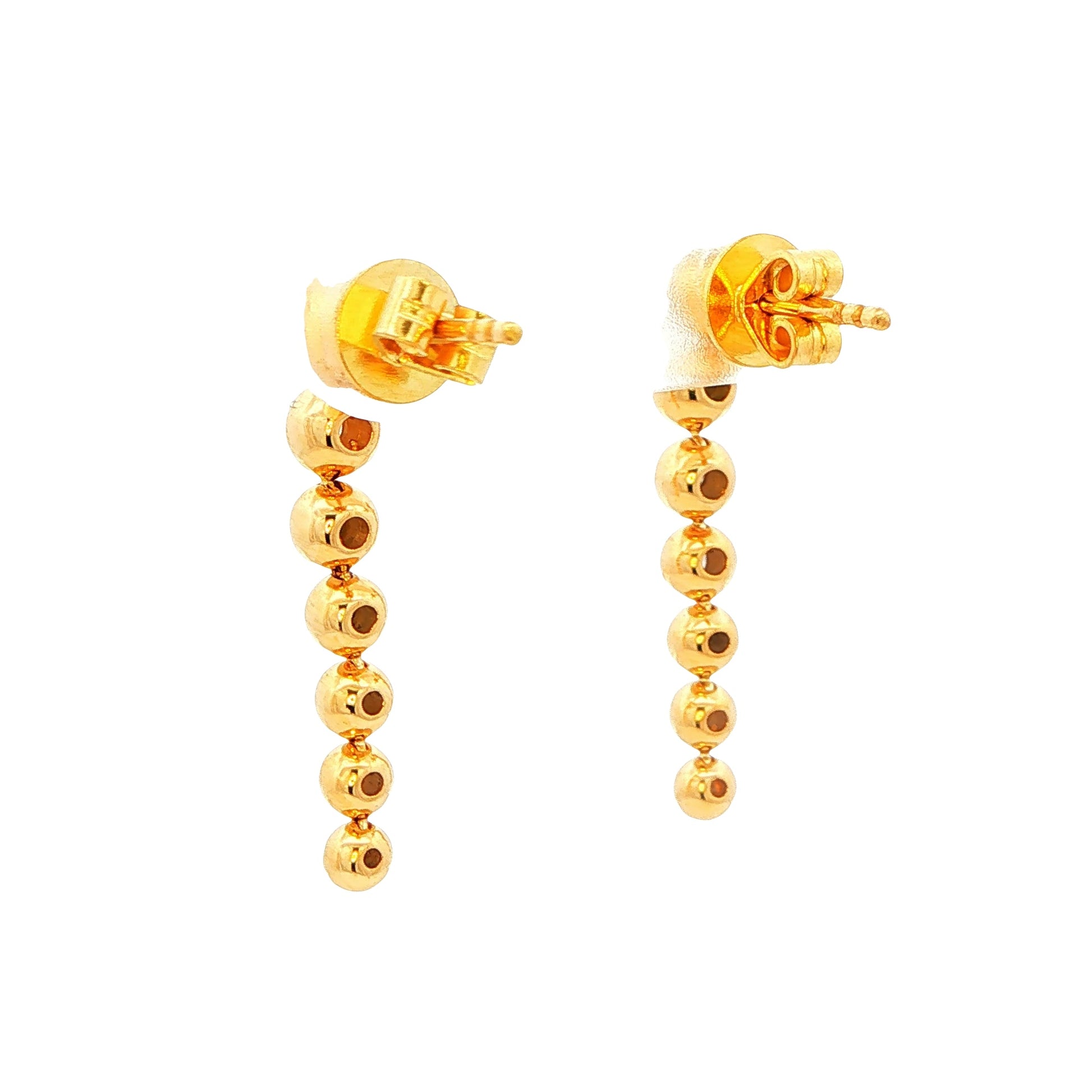 Round Brilliant Cut Diamond 7 Stone Drop Style Earrings Gardiner Brothers