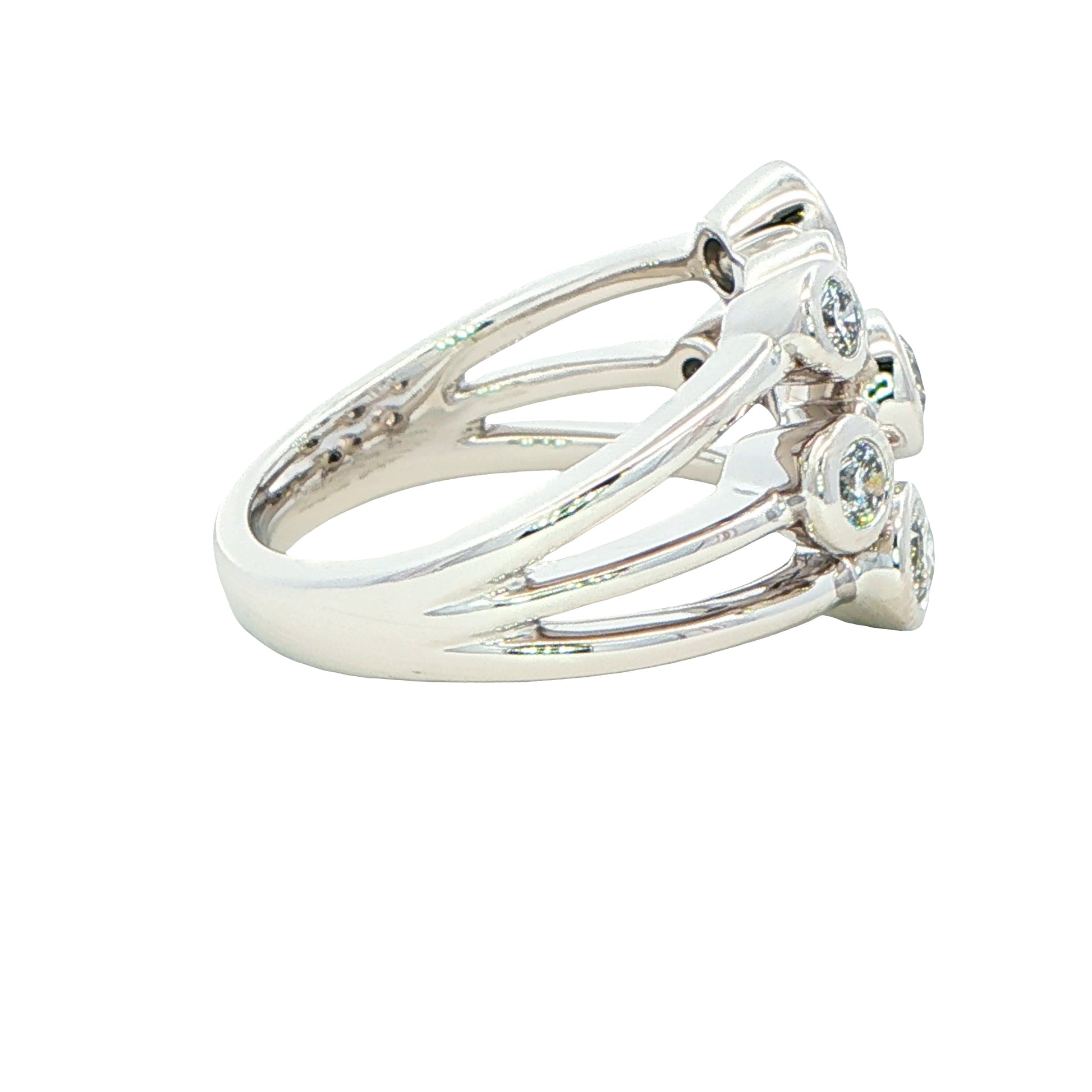 Round Brilliant Cut Diamond Bubble Style Ring ~0.87cts Gardiner Brothers