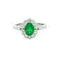 Oval emerald and diamond fancy cluster style ring Gardiner Brothers