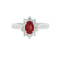 Ruby and Round Brilliant Cut Diamond Cluster Ring Gardiner Brothers