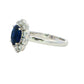 Oval Sapphire and Diamond Modern Cluster Style Ring Gardiner Brothers