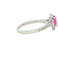 Pink Sapphire and diamond halo style ring Gardiner Brothers