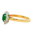 Emerald and round brilliant cut diamond cluster ring Gardiner Brothers