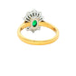 Emerald AND ROUND BRILLIANT CUT DIAMOND CLUSTER STYLE RING Gardiner Brothers