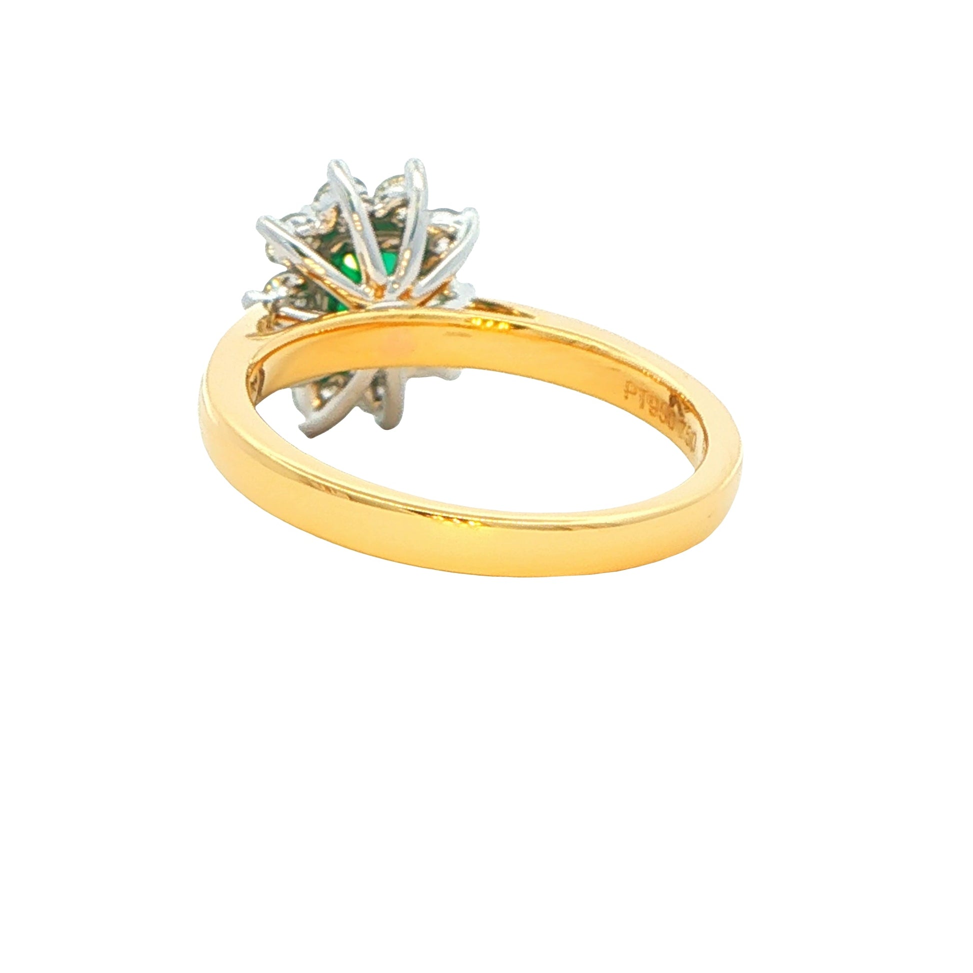 Emerald and Diamond Cluster Style Ring Gardiner Brothers