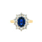 SAPPHIRE AND ROUND BRILLIANT CUT DIAMOND CLUSTER STYLE RING Gardiner Brothers