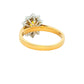 Oval Shaped Yellow Sapphire and round brilliant cut diamond cluster ring Gardiner Brothers