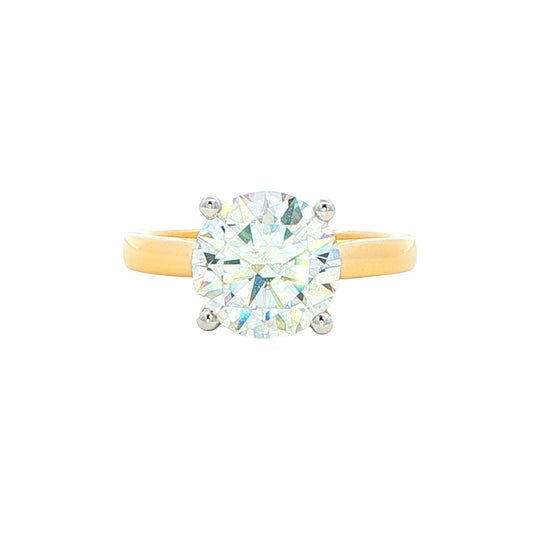 Round brilliant cut diamond solitaire ring - 2.74cts Gardiner Brothers