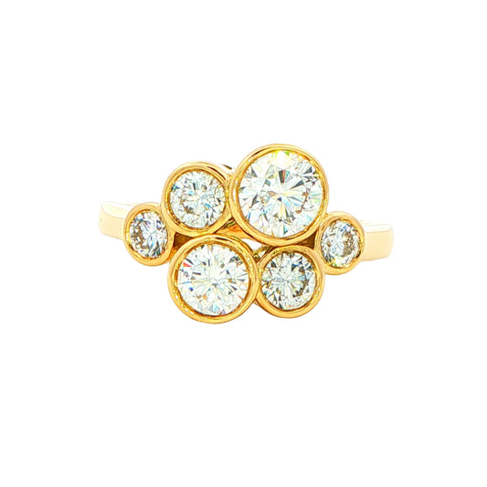 Round Brilliant Cut Diamond Bubble Style Ring - 1.82cts Gardiner Brothers