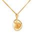 Yellow Gold Pearl and Diamond Fancy Style Pendant Gardiner Brothers