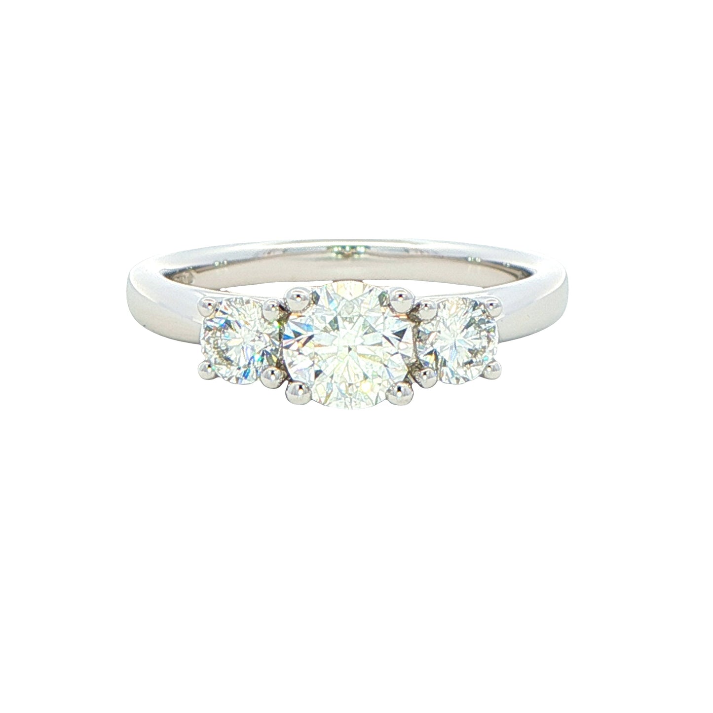Platinum Round Brilliant cut Diamond 3 Stone Ring - 1.00cts Gardiner Brothers