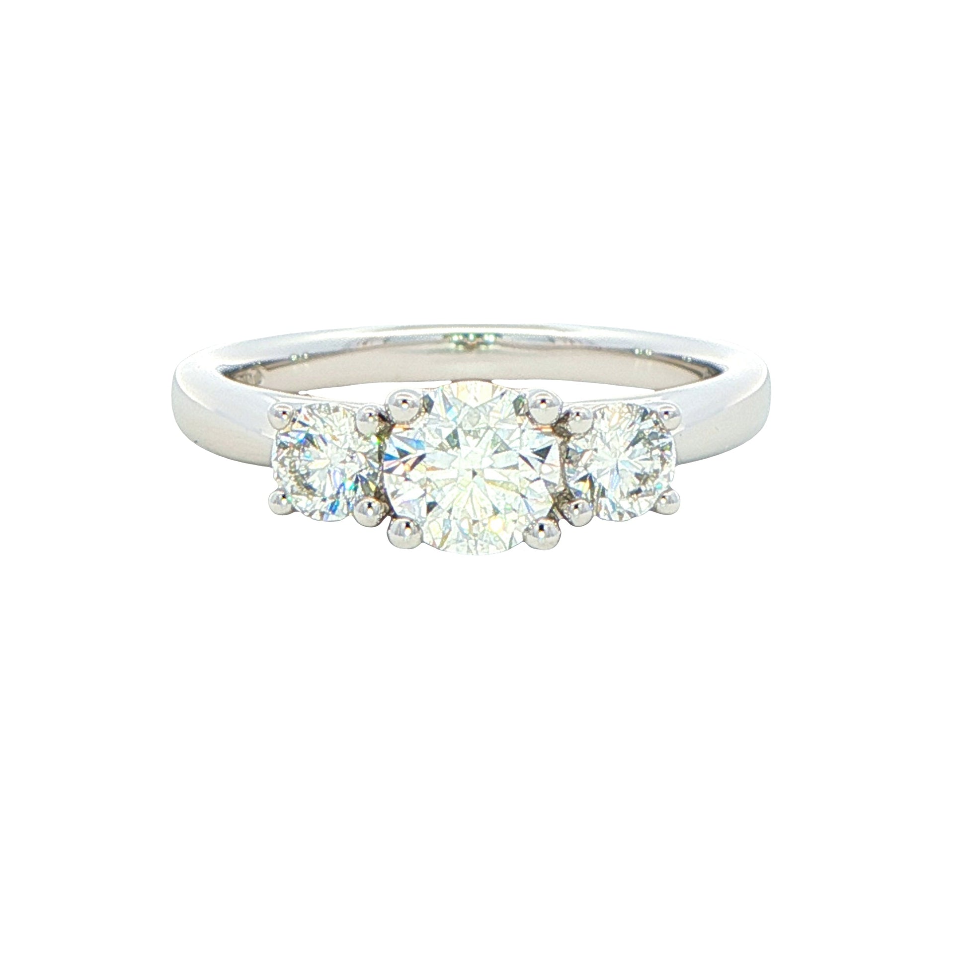 Platinum Round Brilliant cut Diamond 3 Stone Ring - 1.00cts Gardiner Brothers