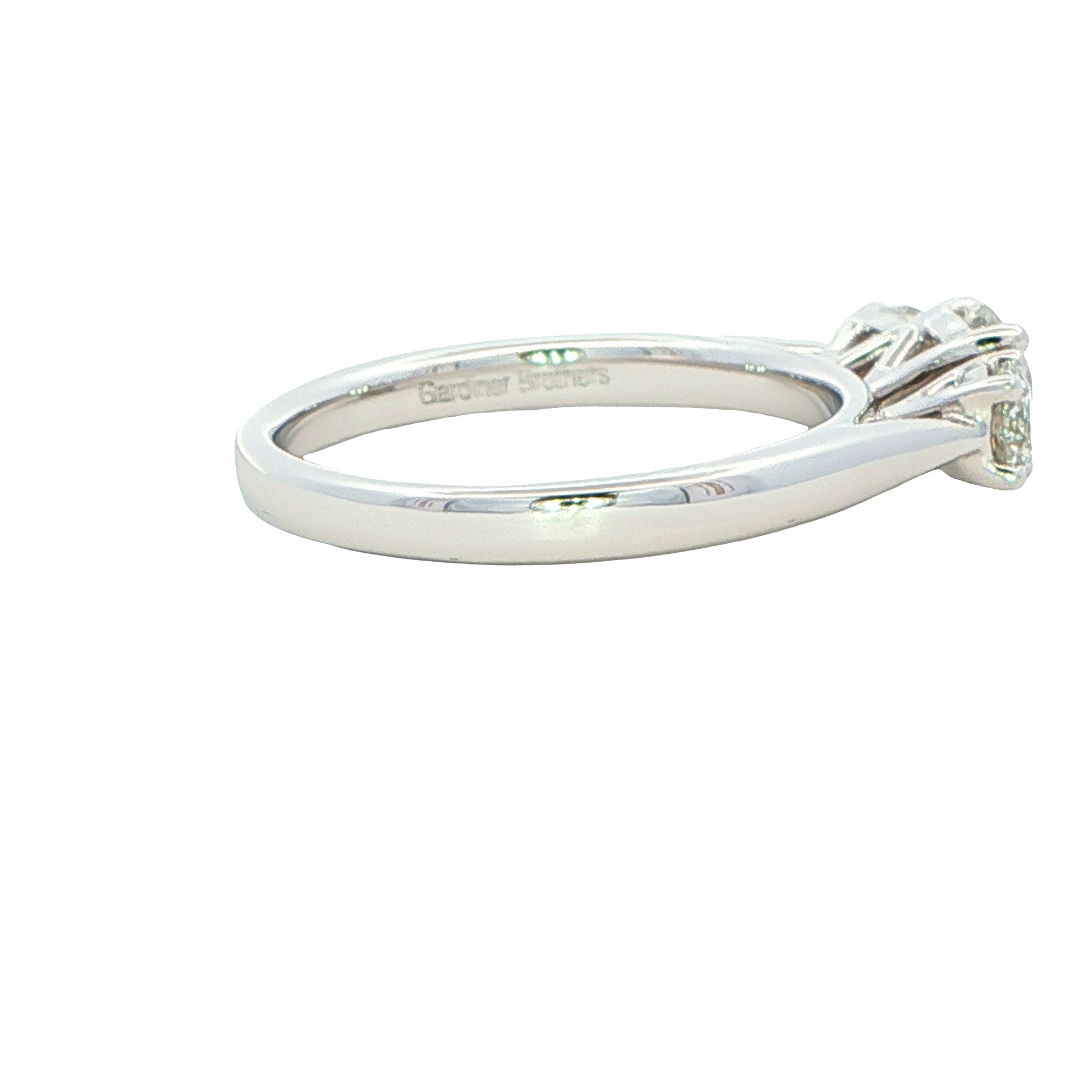 Platinum Round Brilliant cut Diamond 3 Stone Ring - 1.00cts Gardiner Brothers