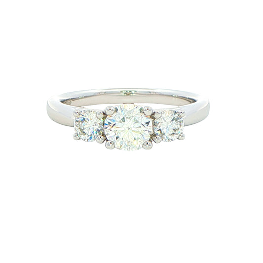 Round Brilliant cut Diamond 3 Stone Ring - 1.00cts Gardiner Brothers